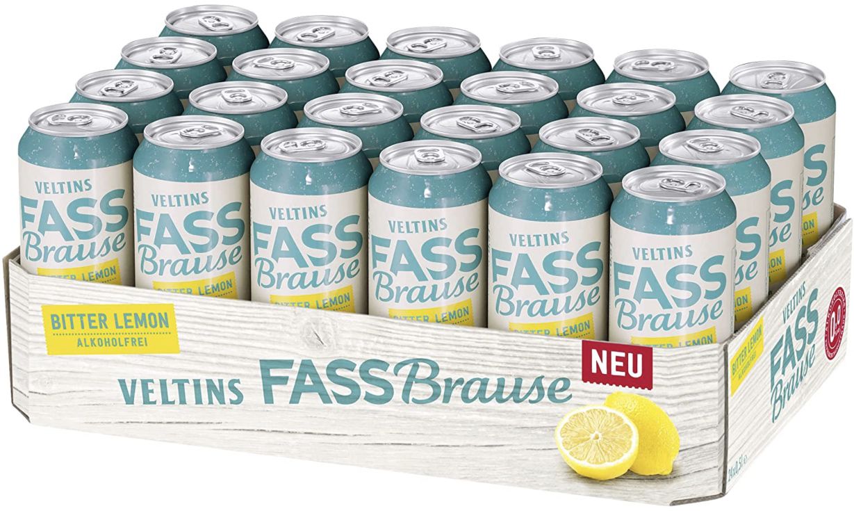 24x VELTINS Fassbrause Bitter Lemon (alkoholfrei) ab 15,67€ (statt 23€)