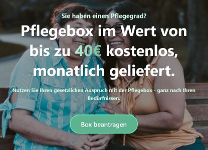 Für Pflegende: Pflegebox im Wert von bis zu 40€ gratis