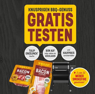 Tulip Bacon Scheiben oder Streifen gratis ausprobieren