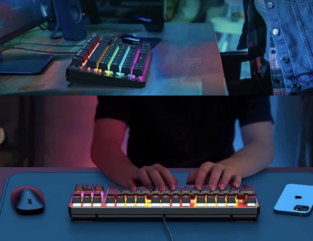 TECURS RGB mechan. Gaming Tastatur mit RGB für 31,99€ (statt 40€)
