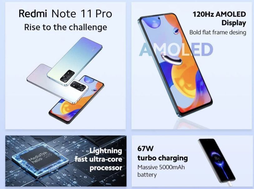 Xiaomi Redmi Note 11 Pro Smartphone mit 64/6GB für 259€ (statt 302€)