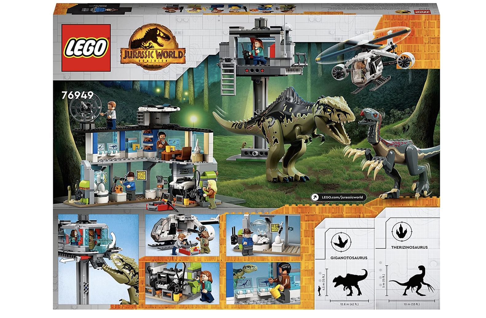 LEGO 76949 Jurassic World Giganotosaurus & Therizinosaurus Angriff für 84,90€ (statt 96€)