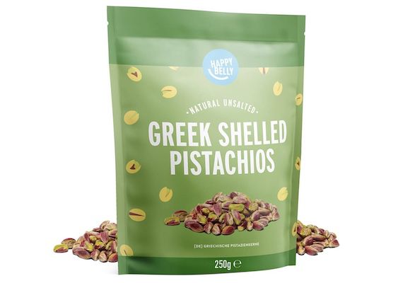 250g Amazon Happy Belly   griechische Pistazienkerne für 5,29€ (statt 8€)   Prime Sparabo