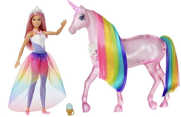 Barbie GWM78   Dreamtopia Magisches Zauberlicht Einhorn für 54,49€ (statt 79€)