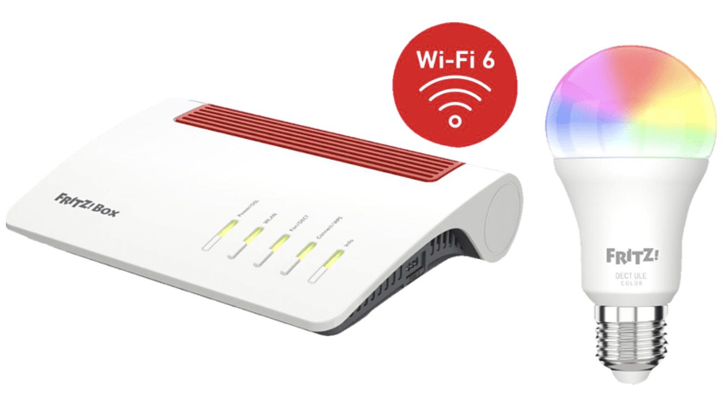 AVM FRITZ!Box 7590 AX DSL Mesh Router mit Wi Fi 6 + DECT 500 LED für 219€ (statt 247€)