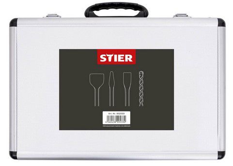 STIER SDS Plus Bohrer Meißelsatz 17 tlg. im Metallkoffer für 24,62€ (statt 34€)