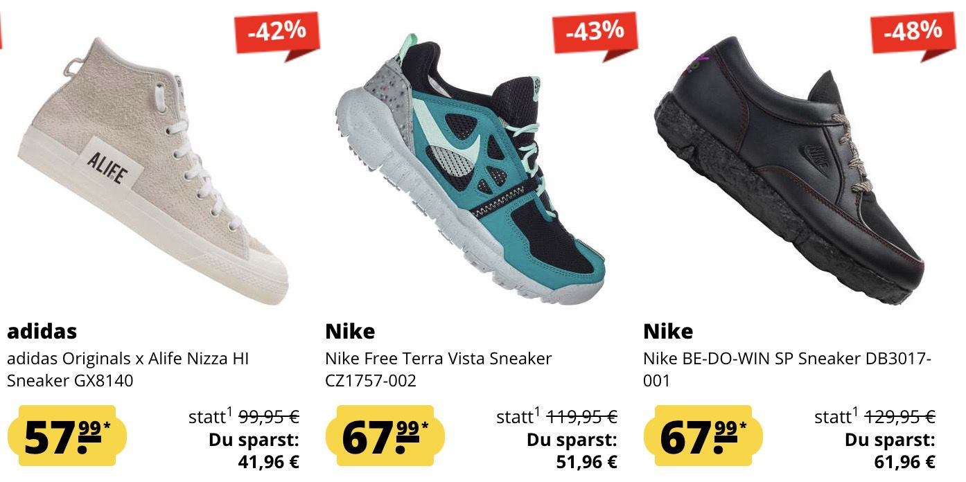 Premium Sneaker Sale bei SportSpar + 5€ Gutschein