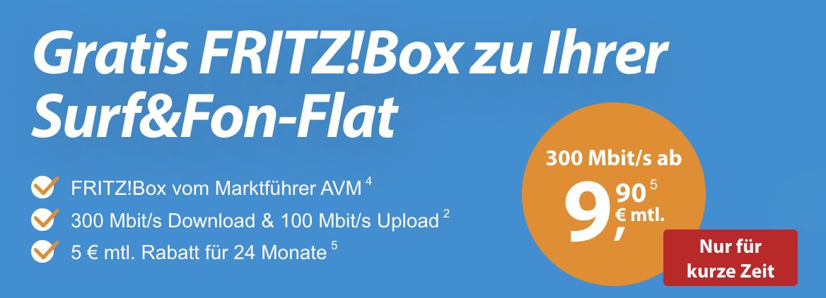 M net Glasfaser: bis zu 120€ Gutschrift bei Surf&Fon Flat 100 / 300 / 600