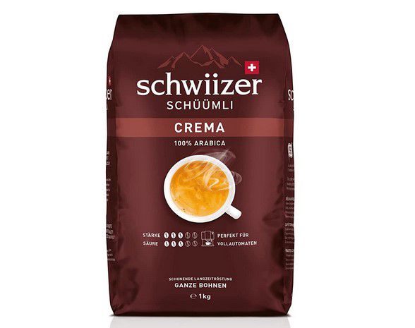 1kg Schwiizer Schüümli Crema Bohnenkaffee UTZ ab 10€ (statt 16€)