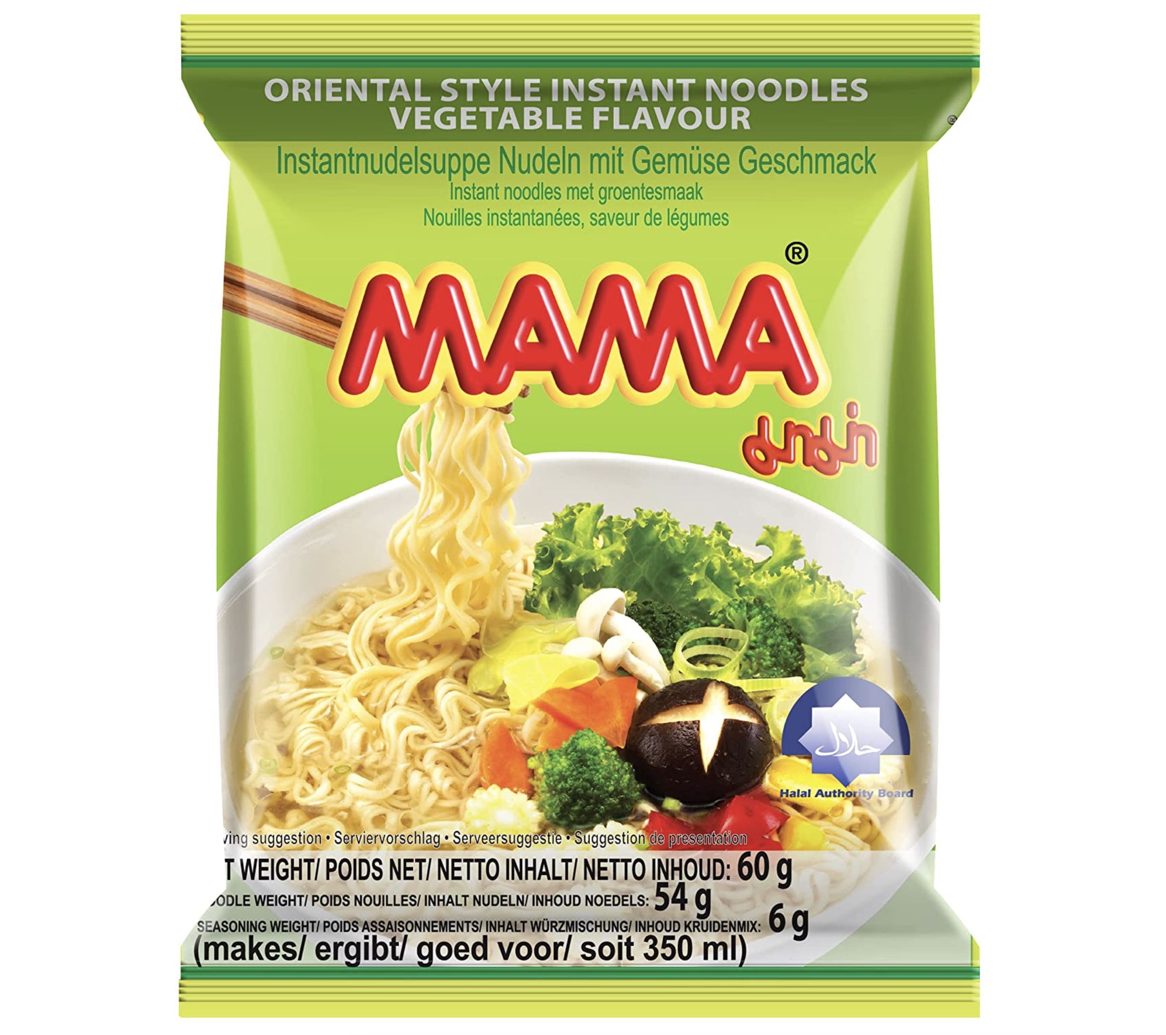60g MAMA Instant Nudeln Gemüse für 0,40€ (statt 0,69€)   Prime Sparabo