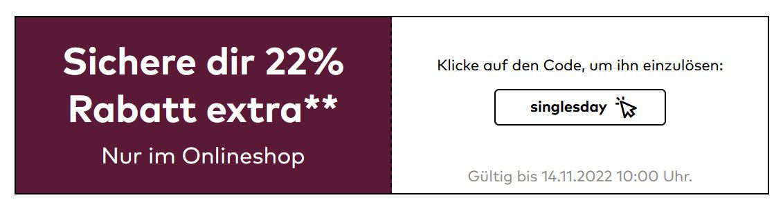 Porta Singles Day mit 22% Rabatt auf über 30.000 Artikel