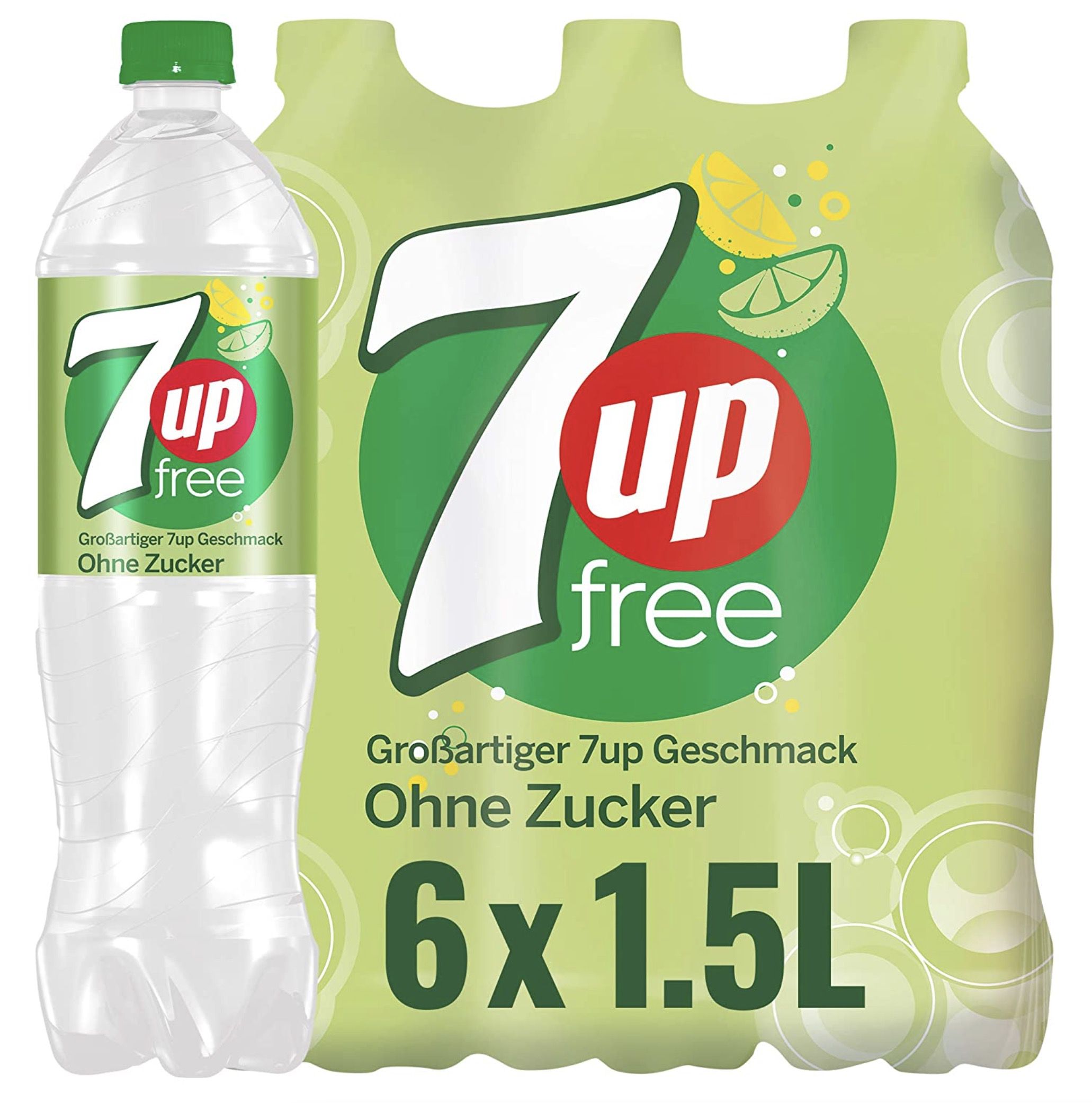 6x 1,5 Liter 7UP Free zuckerfreie Zitronen/Limetten Limonade für 6,83€ zzgl. Pfand