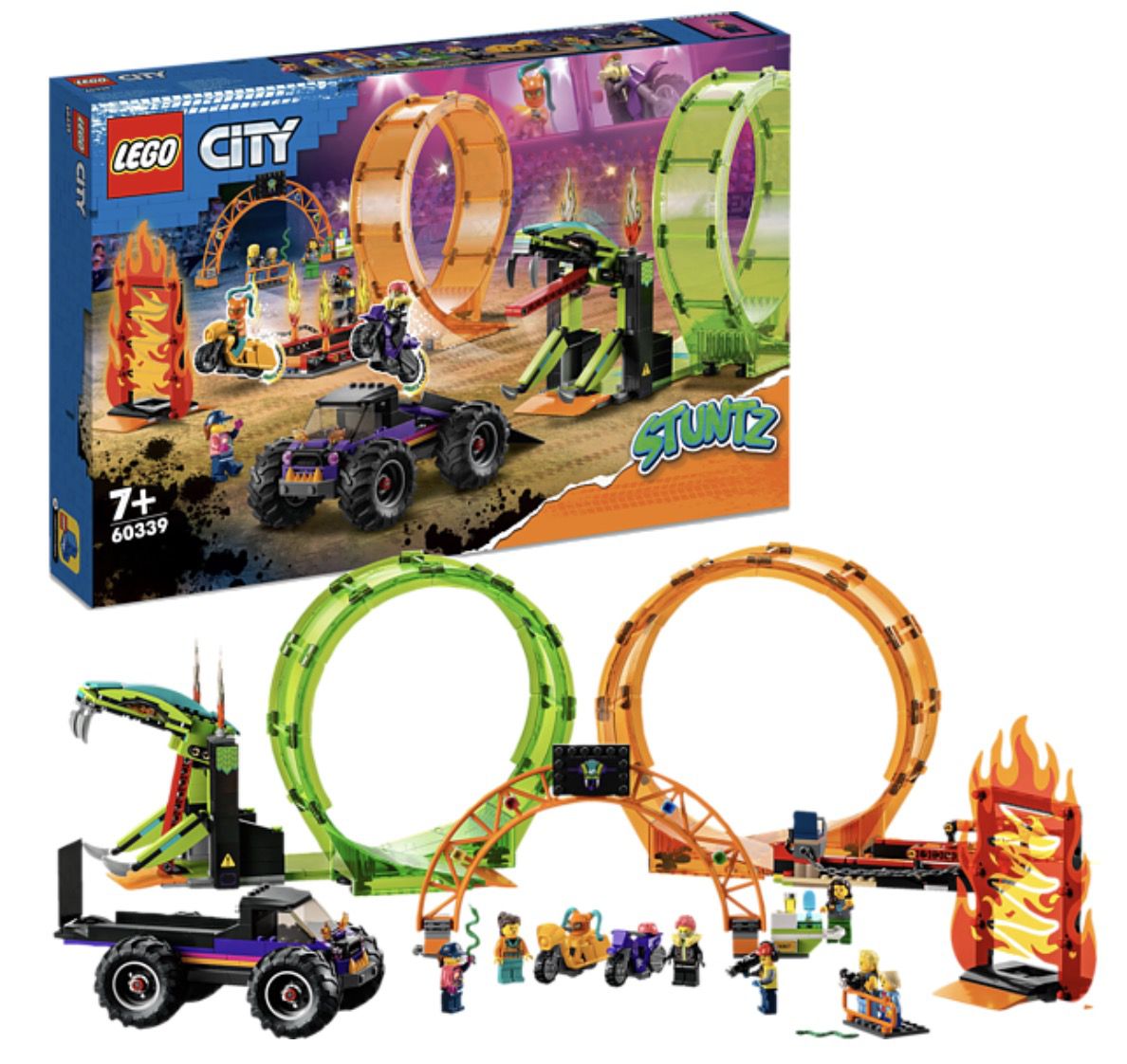 LEGO City Stuntz 60339 Stuntshow Doppellooping Bausatz für 80€ (statt 101€)