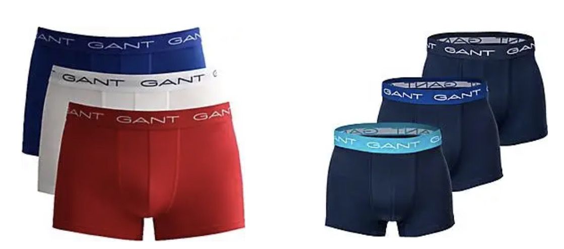 3er Pack GANT Boxershorts in Restgrößen für je 24,76€ (statt 33€)