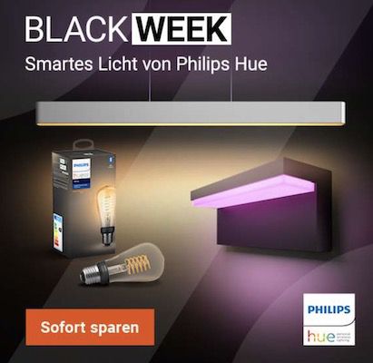 cyberport Black Friday Philips Hue Angebote   z.B. Aurelle Panelleuchte inkl. Dimmschalter + Bridge für 159,89€