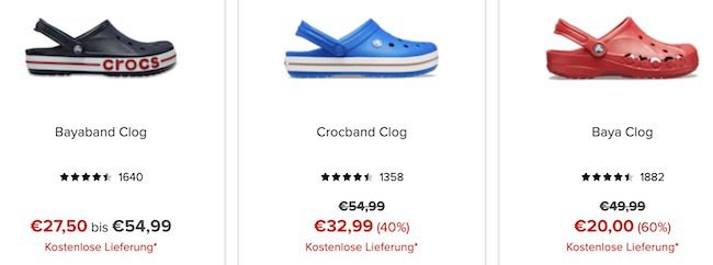 Crocs Cyber Week Sale bis  60% + 10% Extra Rabatt   z.B. BAYA CLOG für nur 18€