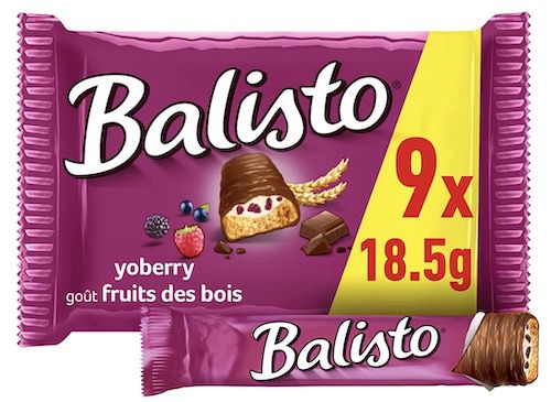9er Pack Balisto Yoberry Schokoriegel für 1,61€   Prime Sparabo