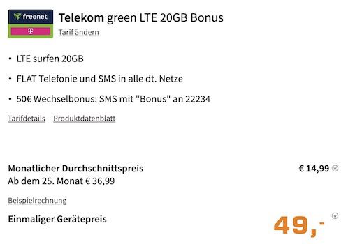 Microsoft Xbox Series S für 49€ + Telekom Allnet Flat mit 20GB LTE für 14,99€ mtl. + 50€ Bonus