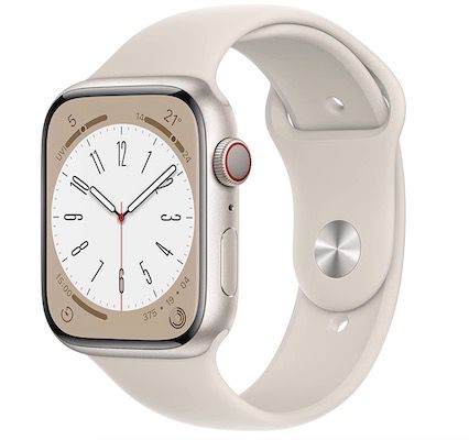 Apple Watch Series 8 (45mm, LTE) mit Polarstern Sportband für 475€ (statt 565€)