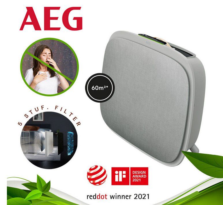 AEG AX71 304GY Luftreiniger 60m² für 59,99€ (statt 72€)