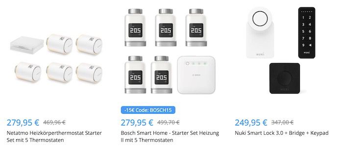 Energiespar Tage bei Tink   z.B. Homematic Thermostat + Access Point 59,95€ (statt 99€)