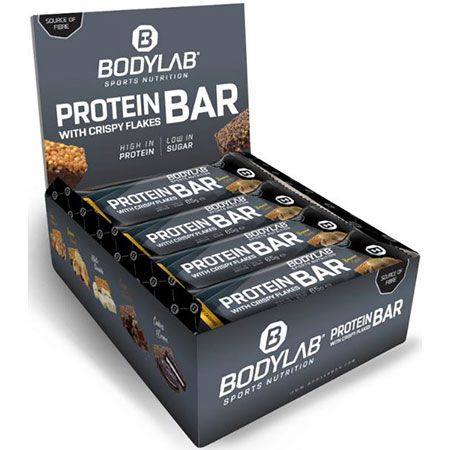 12er Pack Bodylab24 Crispy Protein Bar je 65g Riegel für 21€ (statt 34€)