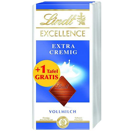 3er Pack Lindt Excellence Schokolade Extra Cremig, je 100g für 3,32€ (statt 5€)   Prime