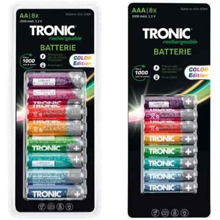 8er Pack Tronic Ready 2 Use Ni-MH Akku AA/AAA ab 5,99€ zzgl. Versand