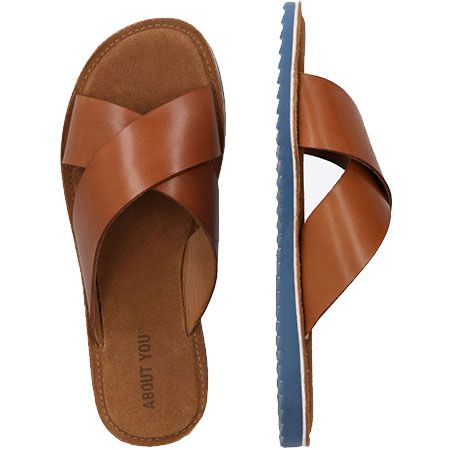 About You Elia Leder Pantolette in Cognac für 11,90€ (statt 40€)