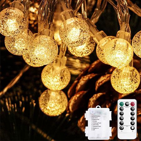 Aogled Lichterkette mit 100 LED Kugeln, 10m, Warmweiß für 9,99€ (statt 20€)