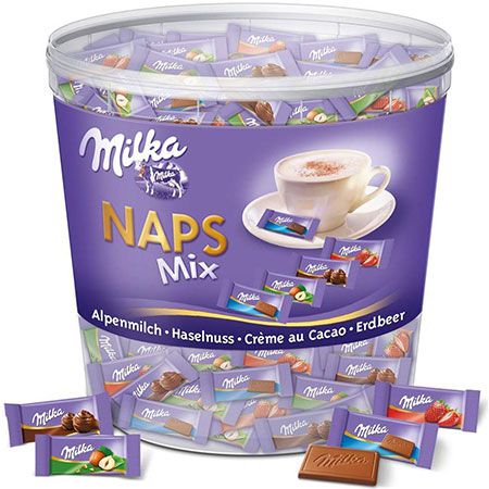 1Kg Milka Naps Mix Dose mit 4 Sorten ab 12€ (statt 18€)