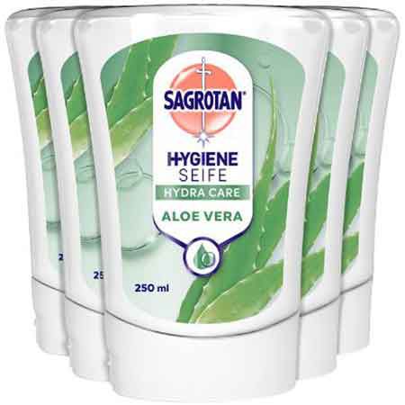 5er Pack Sagrotan No Touch Aloe Vera Nachfüller, 250ml ab 10,97€ (statt 14€)   Prime Sparabo