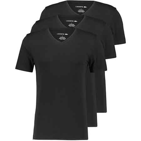 3er Pack Lacoste T-Shirts in Schwarz oder Weiß für 32,95€ (statt 38€)