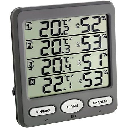 TFA Dostmann Funk Thermo Hygrometer mit 3 Sendern für 33€ (statt 47€)