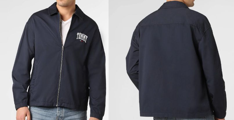 Tommy Jeans Jacke mit Label Stitching in Rosa & Marine für 59,99€ (statt 100€)