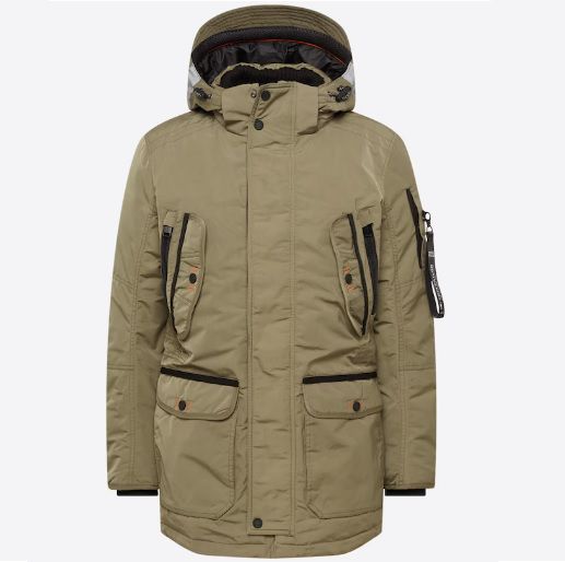 Tom Tailor Parka mit Kapuze in Olive für 74,99€ (statt 144€)