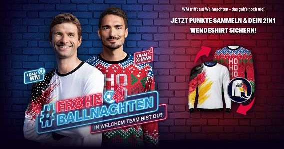 Frohe Ballnachten: Mit Storck Punkte sammeln   2in1 Wende Fußballshirt gratis einsacken