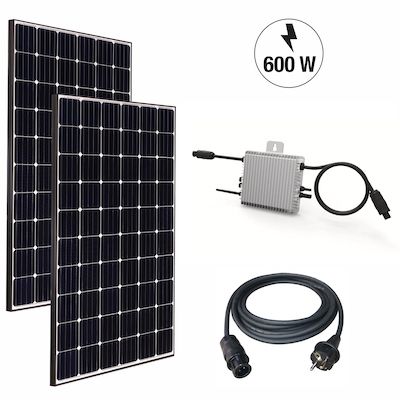 Balkonkraftwerk 2x JA Solar PV Modul 380W + Deye Wechselrichter + AC Adapter 399€