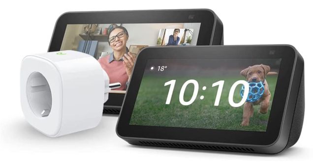 2x Echo Show 5 (2021) + Meross WLAN Steckdose für 73,98€ (statt 106€)