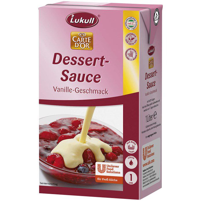 1 Liter Lukull Dessert Sauce Vanille Geschmack ab 5,75€ (statt 7€)   Prime Sparabo