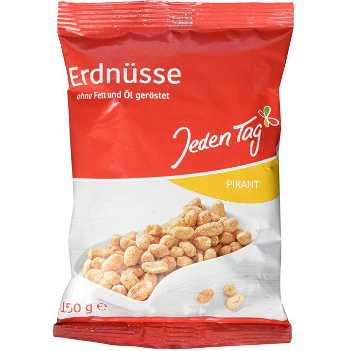 4 x 150g Jeden Tag Erdnüsse Pikant für 3,56€   Sparabo