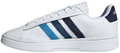 adidas Grand Court Alpha Leder Sneaker in Weiß/Blau für 39,99€ (statt 52€)