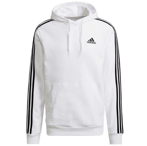 adidas Hoodie 3 Stripes Fleece in Weiß für 29,99€ (statt 45€)