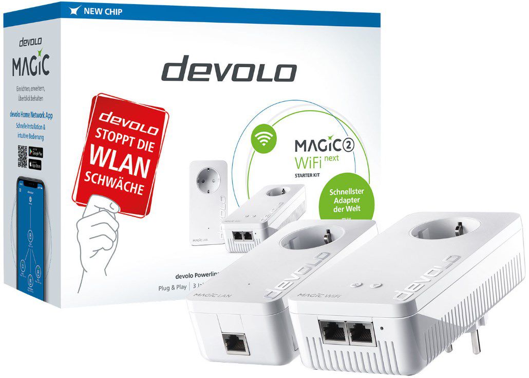 devolo Magic 2 WiFi next Starter Kit für 114,81€ (statt 130€)