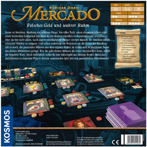 Mercado Brettspiel Falsches Geld und wahrer Ruhm für 9,35€ (statt 14€)