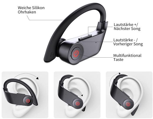PowerHBQ Pro BT 5.1 In Ear Kopfhörer mit 40h Spielzeit für 14,99€ (statt 37€)   Prime