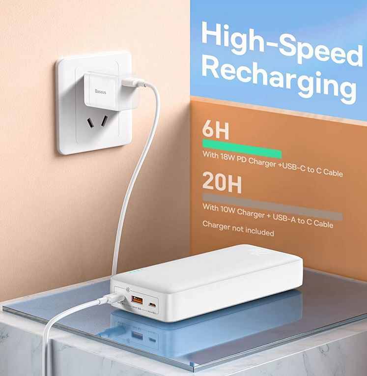 Baseus PD QC3.0 20W Powerbank & 20.000mAh für 14,99€ (statt 23€)