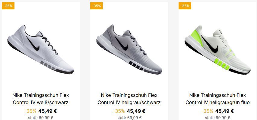 🔥 Geomix: 35% Black Friday Rabatt auf Nike Schuhe   z.B. Nike Flex Control IV für 45€ (statt 59€)