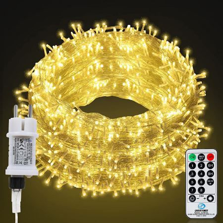 Ikodm LED Lichterkette mit 200 LEDs und Fernbedienung, 20m für 14,39€ (statt 24€)