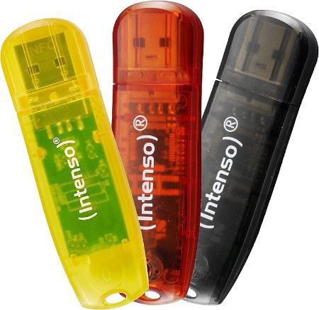 3er Pack Intenso Rainbow Line 32 GB USB 2.0 Stick für 10,99€ (statt 15€)   Prime